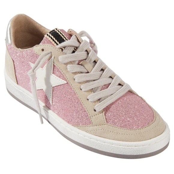 New HUSHOP PAZ‎ Star Glitter Lace-Up Sneaker - Picture 1 of 10